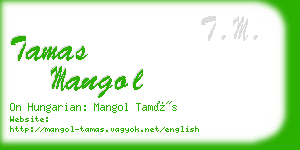 tamas mangol business card